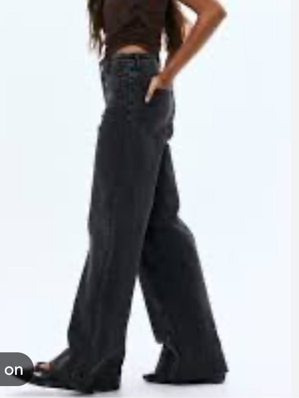 Zara High-Rise Women's Jeans in Faded Black